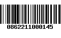 Código de Barras 0862211000145