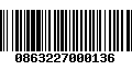 Código de Barras 0863227000136