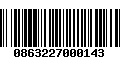 Código de Barras 0863227000143