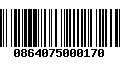 Código de Barras 0864075000170