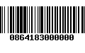 Código de Barras 0864183000000