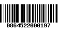 Código de Barras 0864522000197