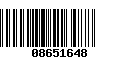 Código de Barras 08651648