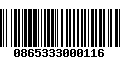 Código de Barras 0865333000116