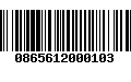 Código de Barras 0865612000103