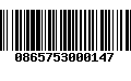 Código de Barras 0865753000147