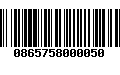 Código de Barras 0865758000050