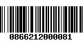 Código de Barras 0866212000081