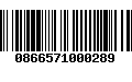 Código de Barras 0866571000289