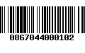 Código de Barras 0867044000102