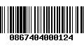 Código de Barras 0867404000124