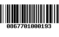 Código de Barras 0867701000193