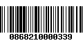 Código de Barras 0868210000339