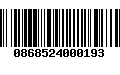 Código de Barras 0868524000193