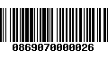 Código de Barras 0869070000026