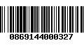 Código de Barras 0869144000327