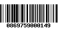 Código de Barras 0869759000149