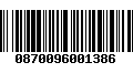 Código de Barras 0870096001386