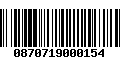 Código de Barras 0870719000154