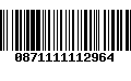 Código de Barras 0871111112964