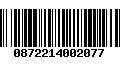 Código de Barras 0872214002077