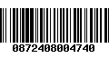 Código de Barras 0872408004740