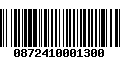 Código de Barras 0872410001300