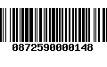 Código de Barras 0872590000148