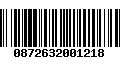 Código de Barras 0872632001218