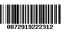 Código de Barras 0872919222312