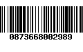 Código de Barras 0873668002989