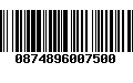 Código de Barras 0874896007500