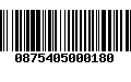 Código de Barras 0875405000180