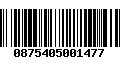 Código de Barras 0875405001477