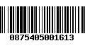 Código de Barras 0875405001613