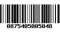 Código de Barras 0875405005048