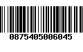 Código de Barras 0875405006045