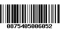 Código de Barras 0875405006052