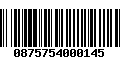 Código de Barras 0875754000145