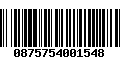 Código de Barras 0875754001548