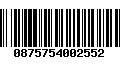 Código de Barras 0875754002552