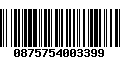 Código de Barras 0875754003399