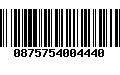Código de Barras 0875754004440