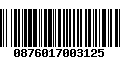 Código de Barras 0876017003125