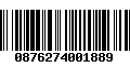 Código de Barras 0876274001889