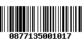 Código de Barras 0877135001017