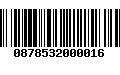 Código de Barras 0878532000016