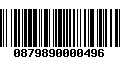 Código de Barras 0879890000496