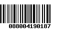 Código de Barras 088004190187