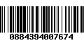 Código de Barras 0884394007674